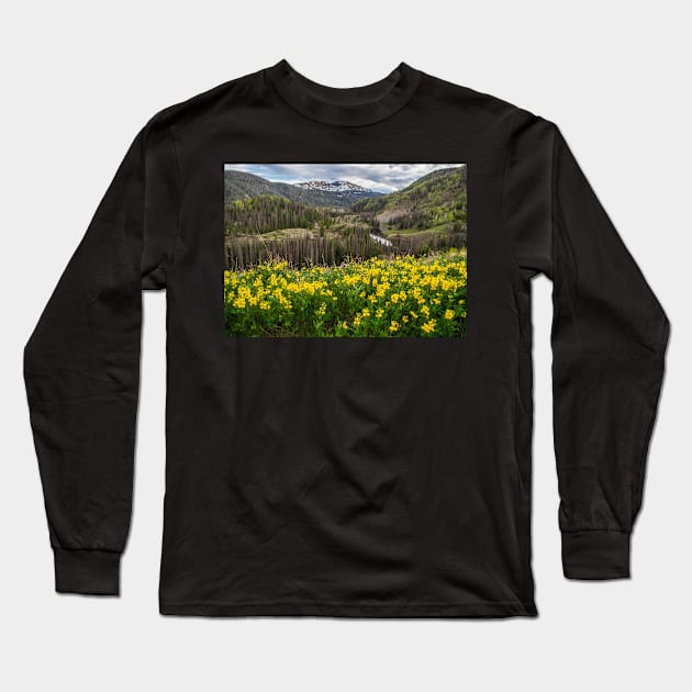 In the Mountains Long Sleeve T-Shirt by algill